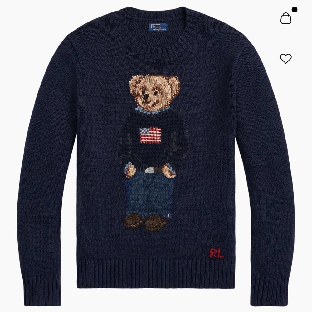 Ralph Lauren Navy Multi Bear Sweater